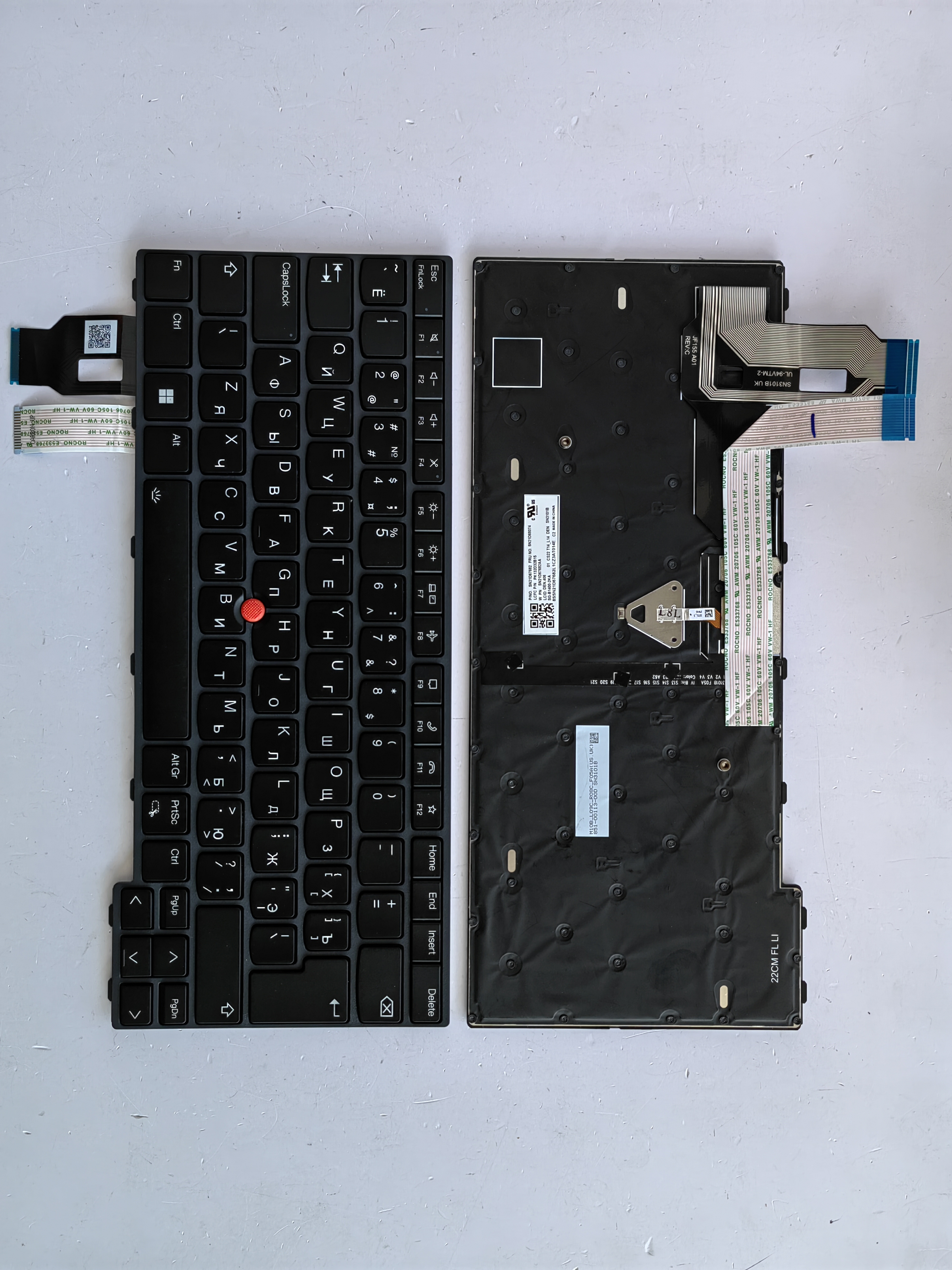 Picture of New Replacement Laptop Keyboard For IBM T14 third generation/T14 GEN3/L14 GEN3/P14S GEN3 BLACK FRAME BLACK With Point Backlit (OEM) RU Layout